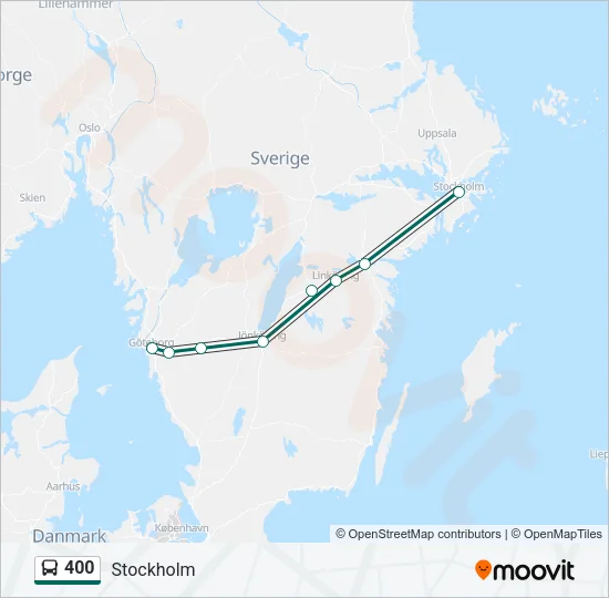 400 Bus Line Map