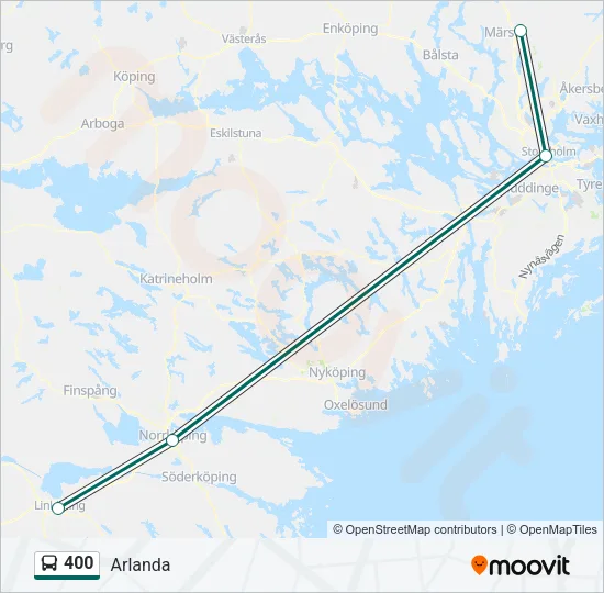400 Bus Line Map