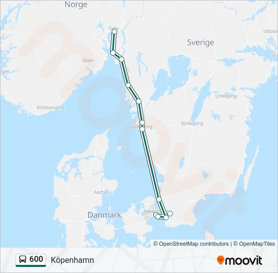 600 Bus Line Map