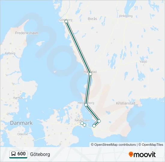 600 Bus Line Map