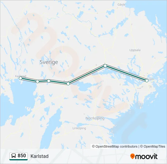 850 Bus Line Map