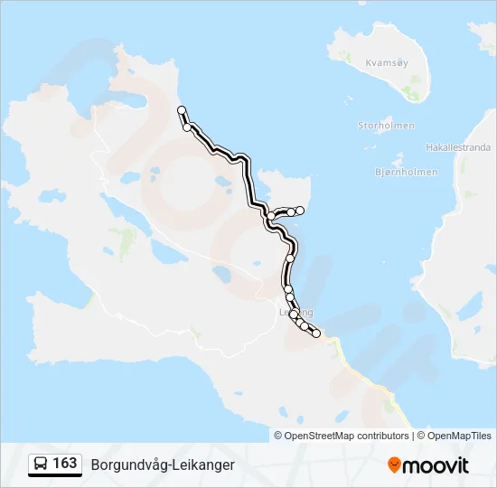 163 Bus Line Map