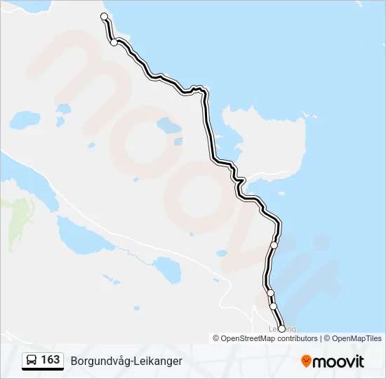 163 Bus Line Map