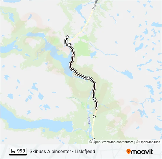 999 Bus Line Map