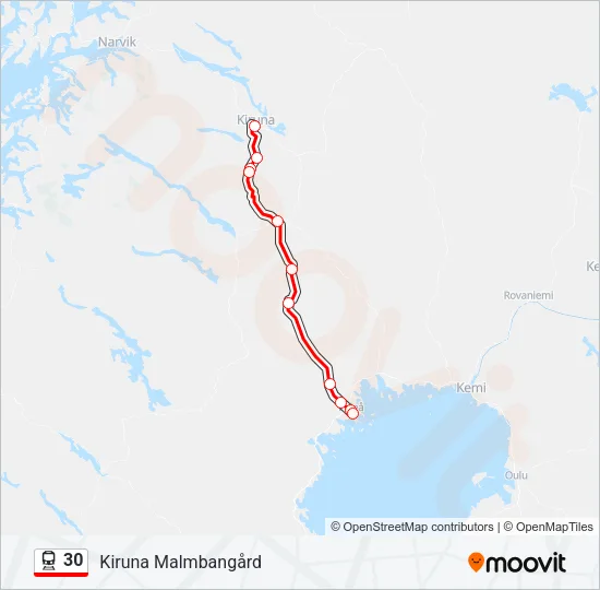 30 Train Line Map