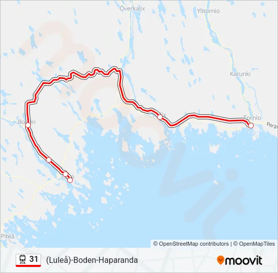 31 Train Line Map