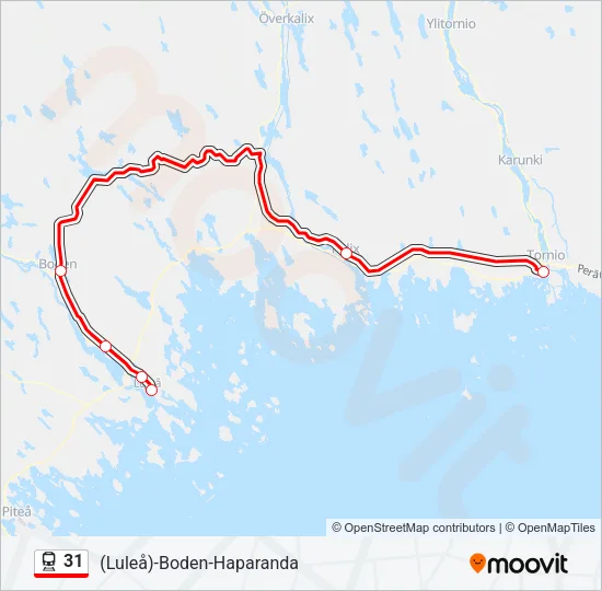 31 Train Line Map