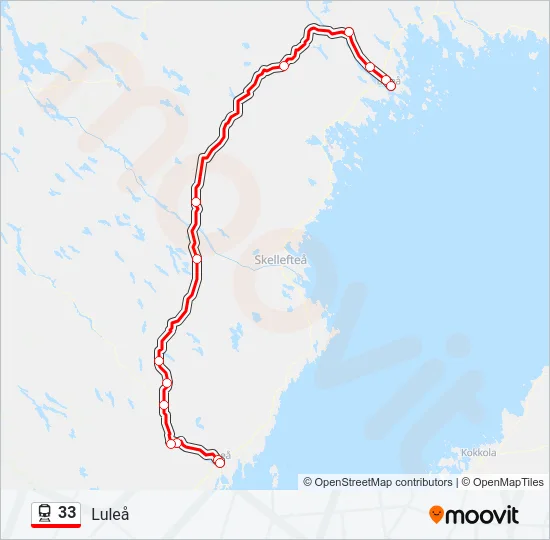 33 Train Line Map
