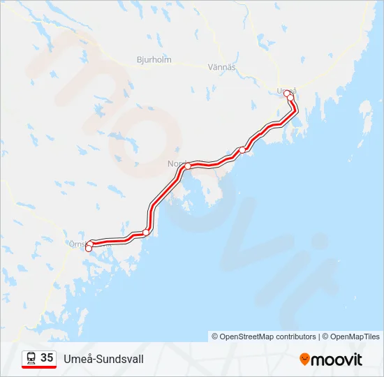 35 Train Line Map