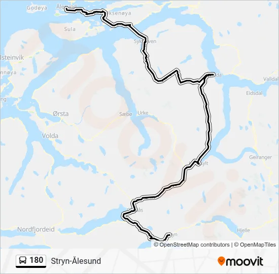 180 Route: Schedules, Stops & Maps - Stryn-(Oslo) (Updated)