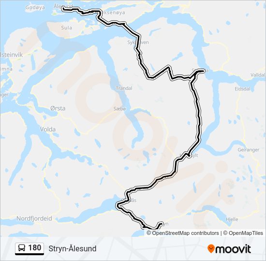 180 Bus Line Map