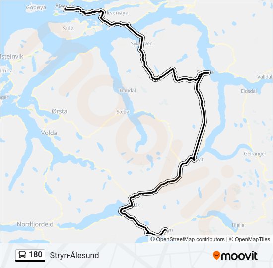 180 Bus Line Map