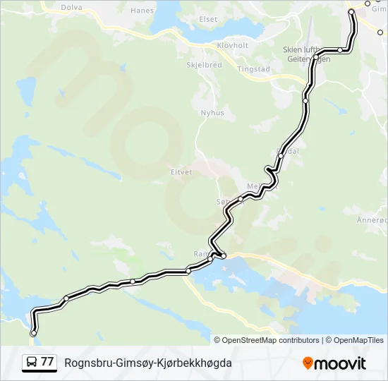 77 Bus Line Map