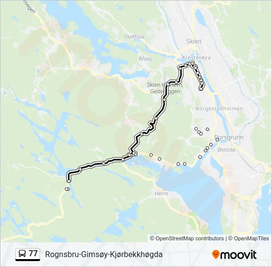 77 Bus Line Map