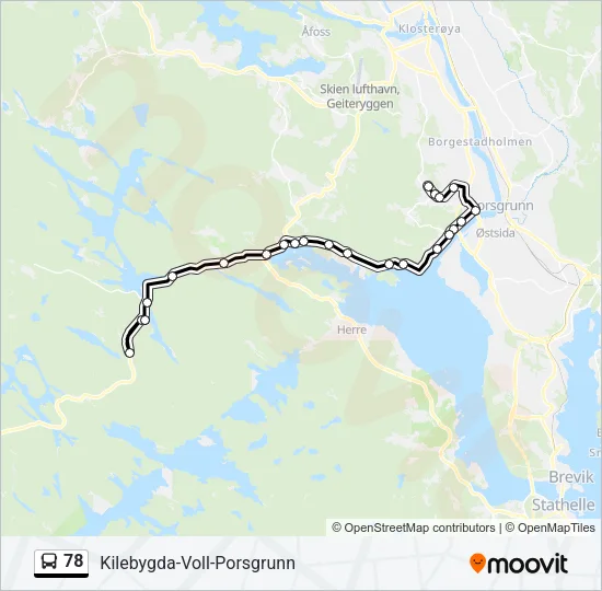 78 Bus Line Map