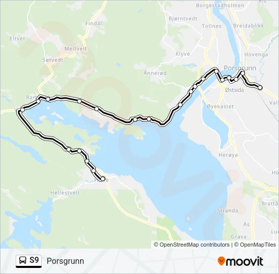 S9 Bus Line Map