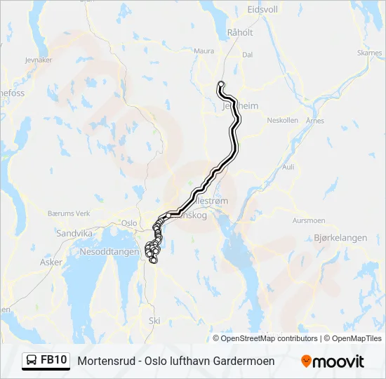 FB10 Bus Line Map