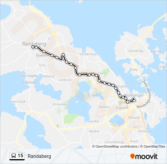 15 Bus Line Map