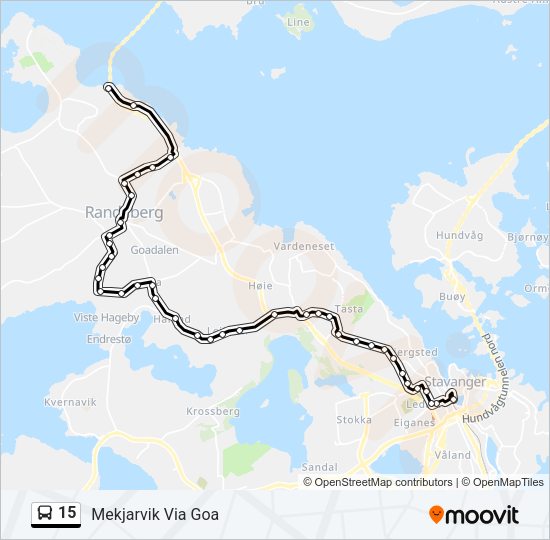 15 Bus Line Map