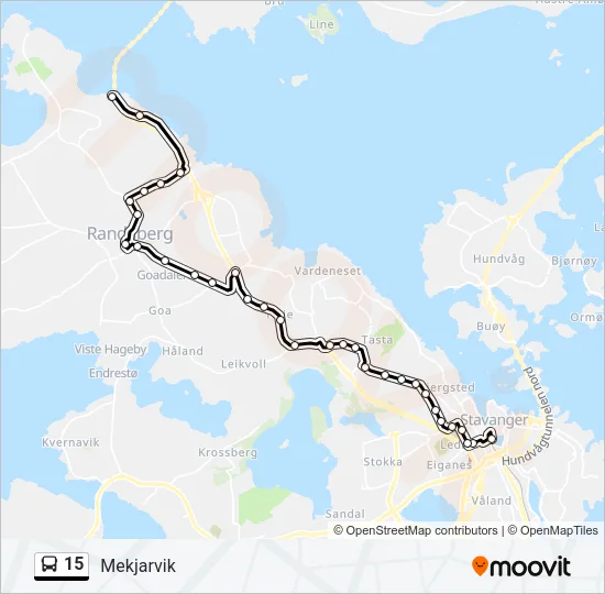 15 Bus Line Map