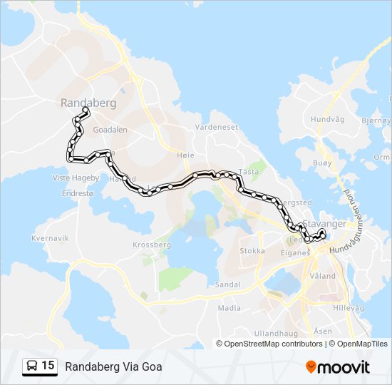 15 Bus Line Map