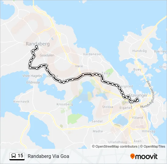 15 Bus Line Map