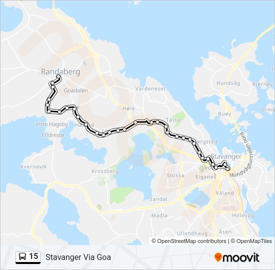 15 Bus Line Map