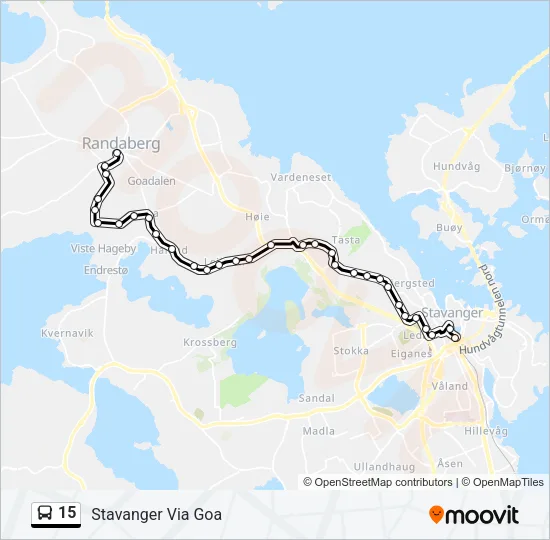 15 Bus Line Map