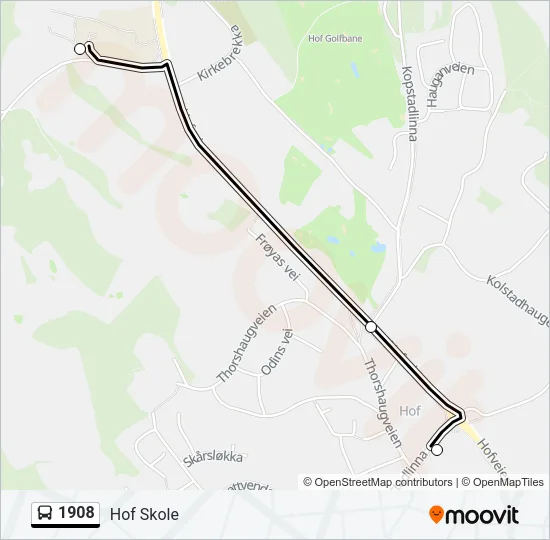 1908 Bus Line Map