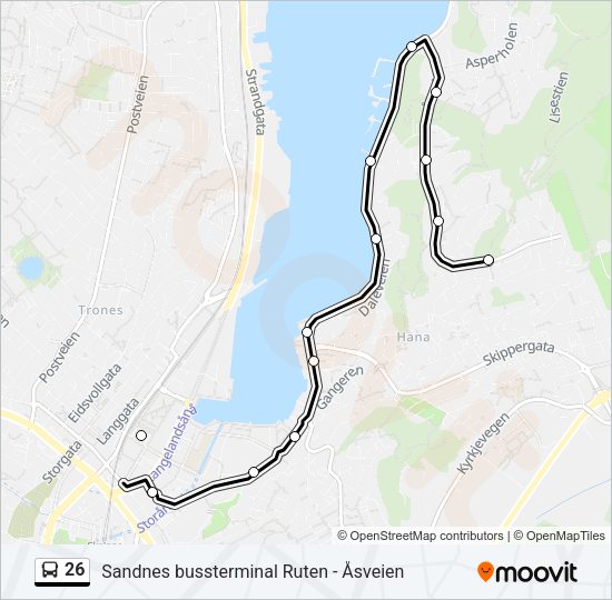 26 Bus Line Map