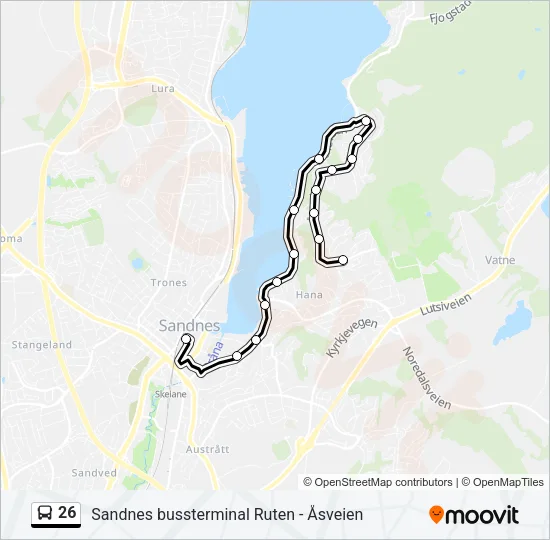 26 Bus Line Map