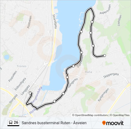 26 Bus Line Map