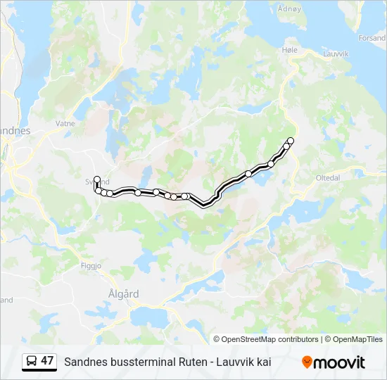 47 Bus Line Map