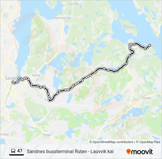 47 Bus Line Map