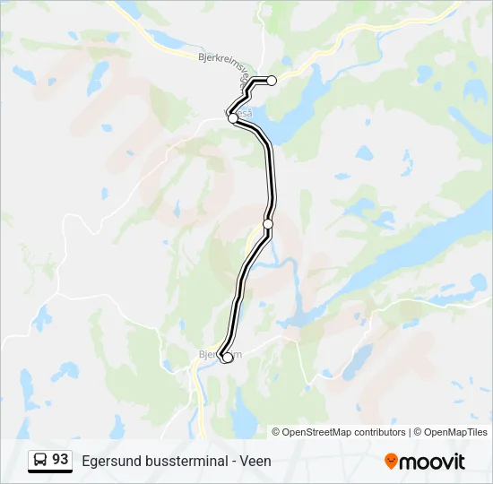 93 Bus Line Map