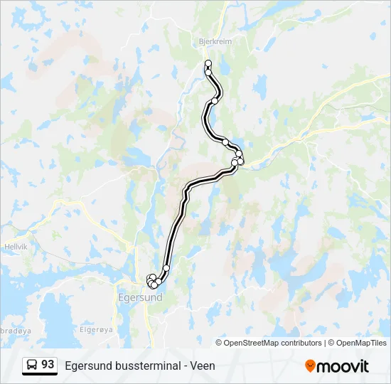 93 Bus Line Map