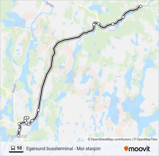 98 bus Line Map