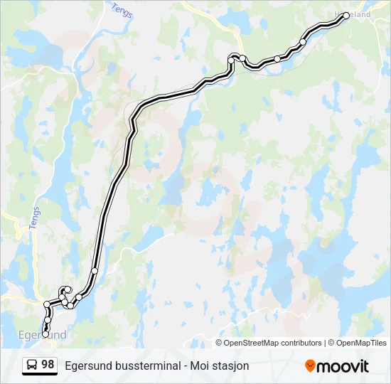 98 Bus Line Map