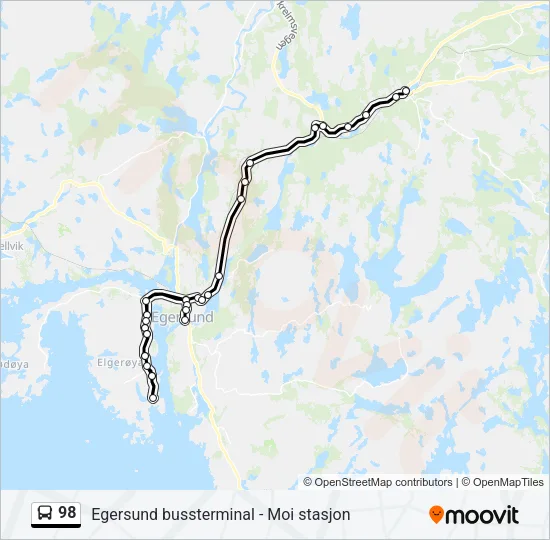 98 Bus Line Map