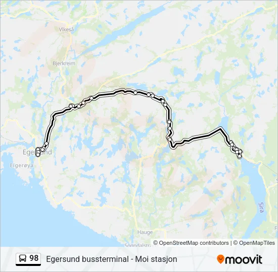 98 Bus Line Map