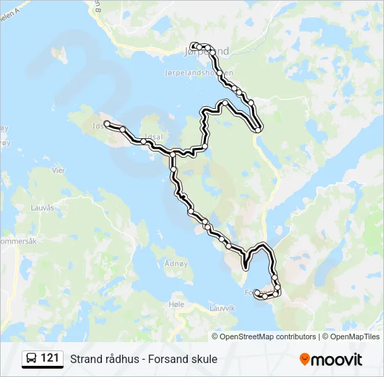 121 Bus Line Map