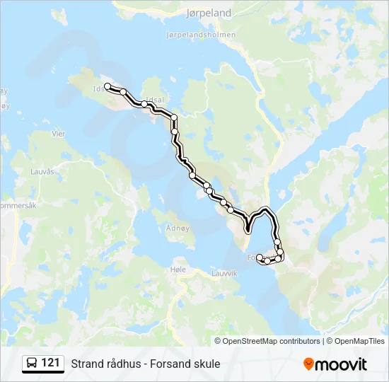 121 Bus Line Map