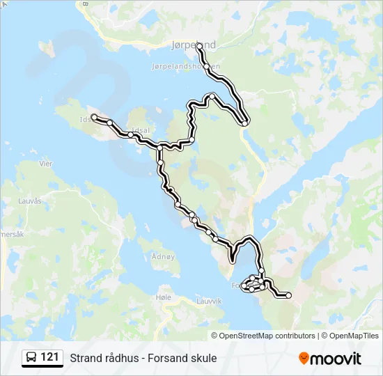 121 Bus Line Map