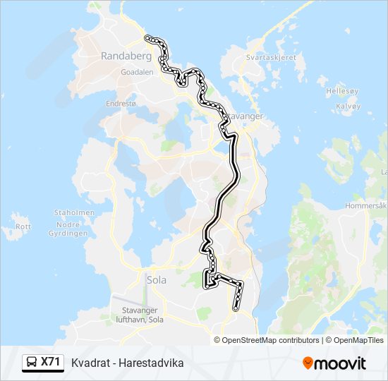 X71 bus Line Map