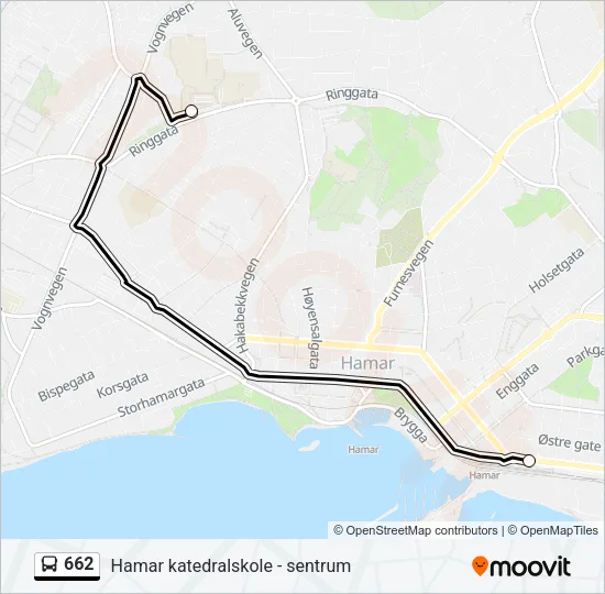 662 Bus Line Map