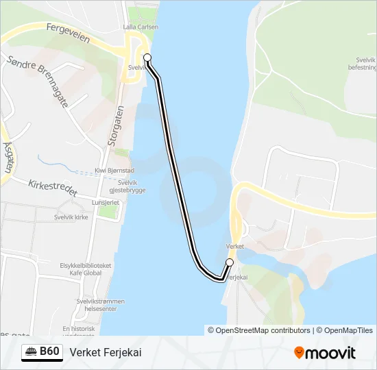 B60 Ferry Line Map