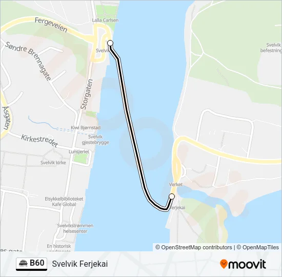 B60 Ferry Line Map