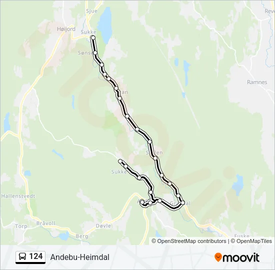 124 Bus Line Map