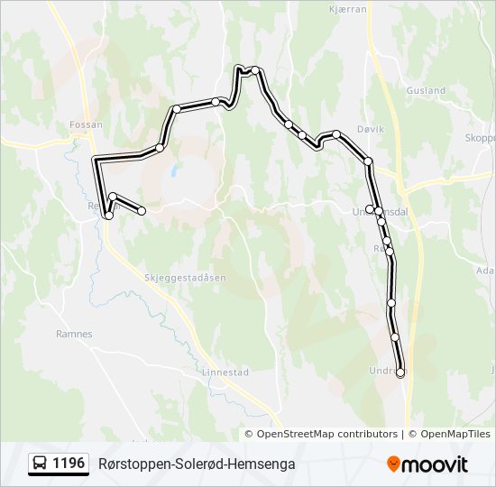 1196 bus Line Map