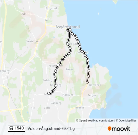 1540 Bus Line Map